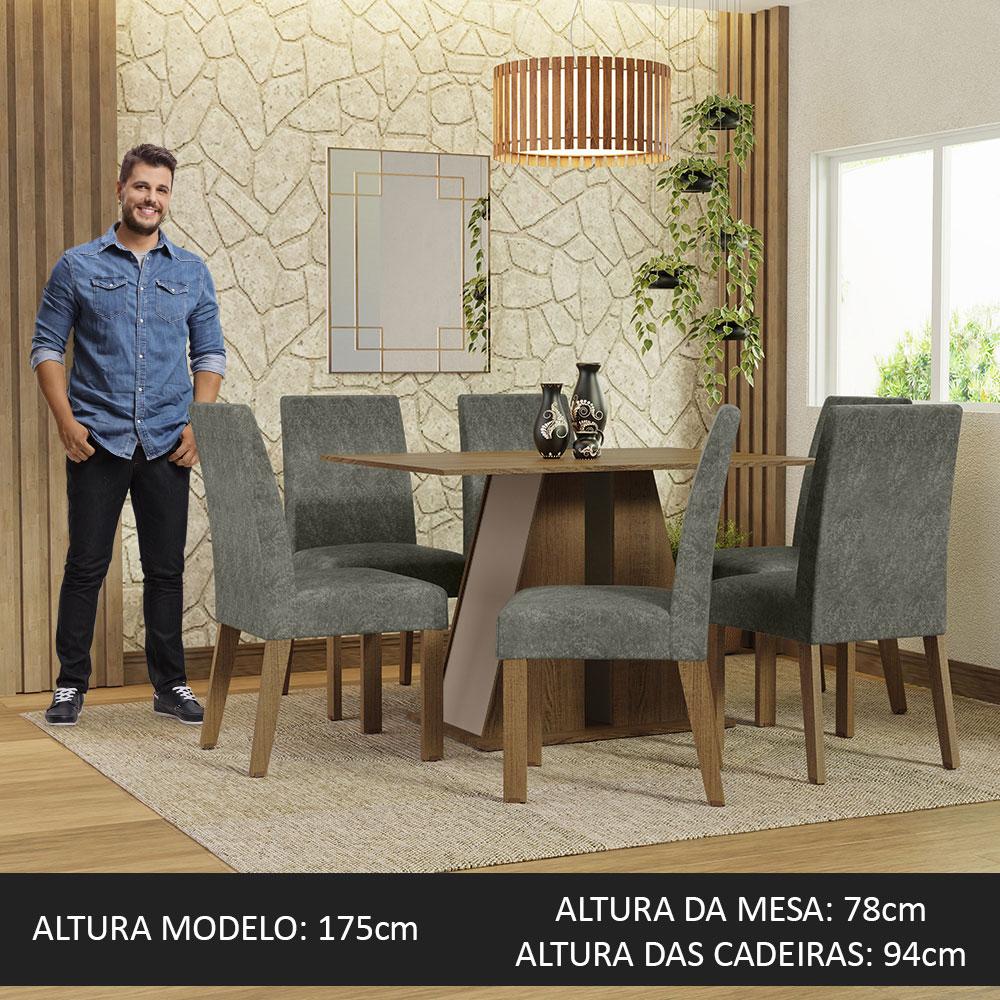 Foto 5 pulgar | Juego de Comedor Mesa y 6 Sillas Madesa Cheryl MCI