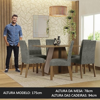 Foto 4 | Juego de Comedor Mesa y 6 Sillas Madesa Cheryl MCI