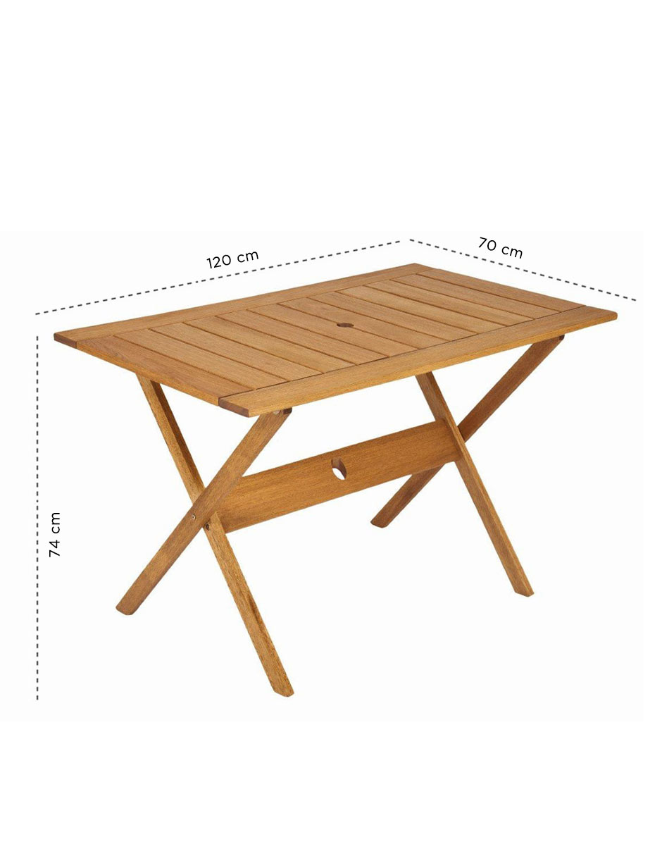 Foto 4 pulgar | Mesa Merkatari Panem De Madera Rectangular Pegable