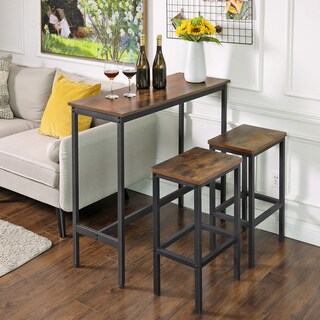 Foto 5 | Mesa De Bar Vasagle, Estrecha Y Larga, Para Cocina Y Comedor, Color Marrón Rústico