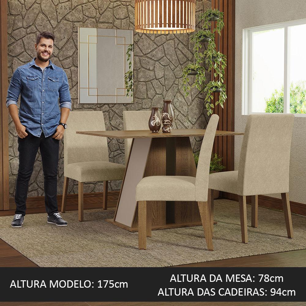 Foto 5 pulgar | Juego De Comedor Con Mesa Y 4 Sillas Madesa Agnes Mci