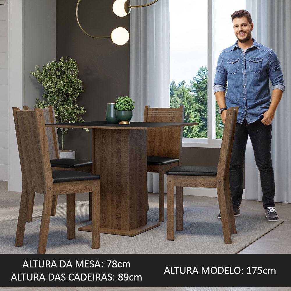 Foto 5 | Juego De Comedor Con Mesa Y 4 Sillas Madesa Samara Mn