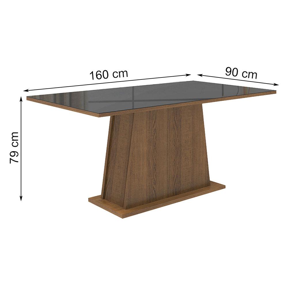 Foto 3 pulgar | Mesa Comedor Madesa Rectangular Tablero De Vidrio 5364 Mn 02