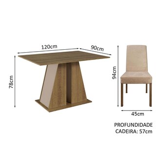 Foto 3 | Juego de Comedor con Mesa y 6 Sillas Madesa Cheryl MCI