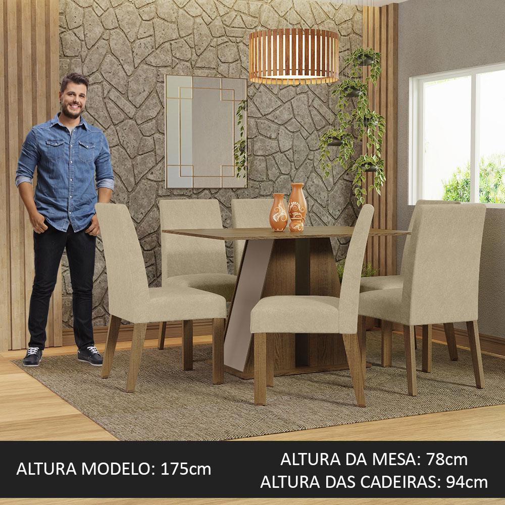 Foto 4 | Juego de Comedor con Mesa y 6 Sillas Madesa Cheryl MCI