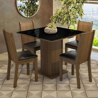 Foto 2 | Juego de Comedor Madesa con Mesa de Vidrio 4 Sillas