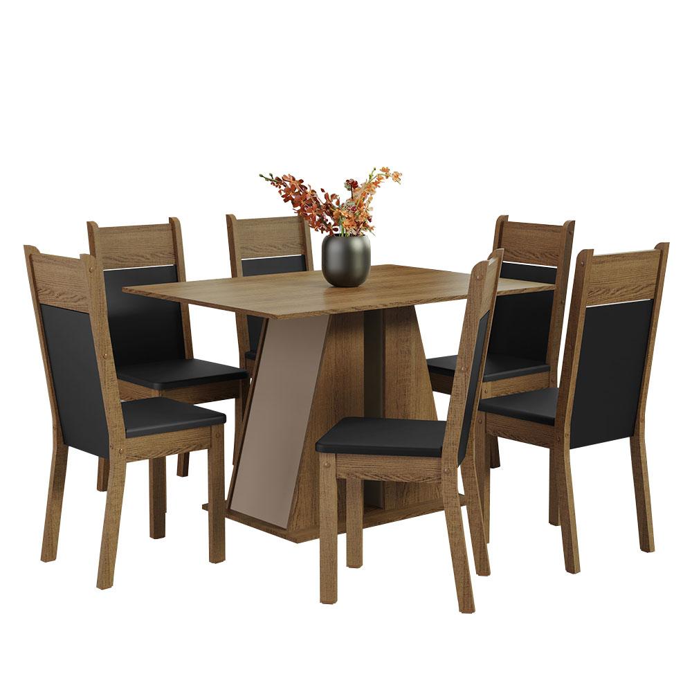 Foto 2 pulgar | Juego de Comedor Madesa con 6 Sillas Cafés