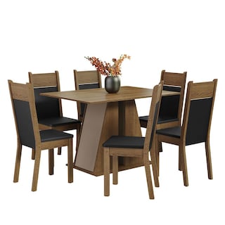 Foto 1 | Juego de Comedor Madesa con 6 Sillas Cafés