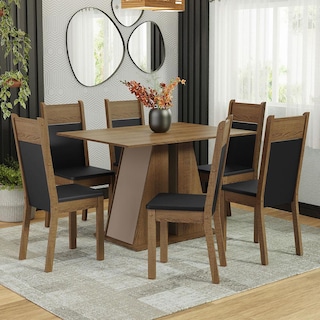 Foto 2 | Juego de Comedor Madesa con 6 Sillas Cafés