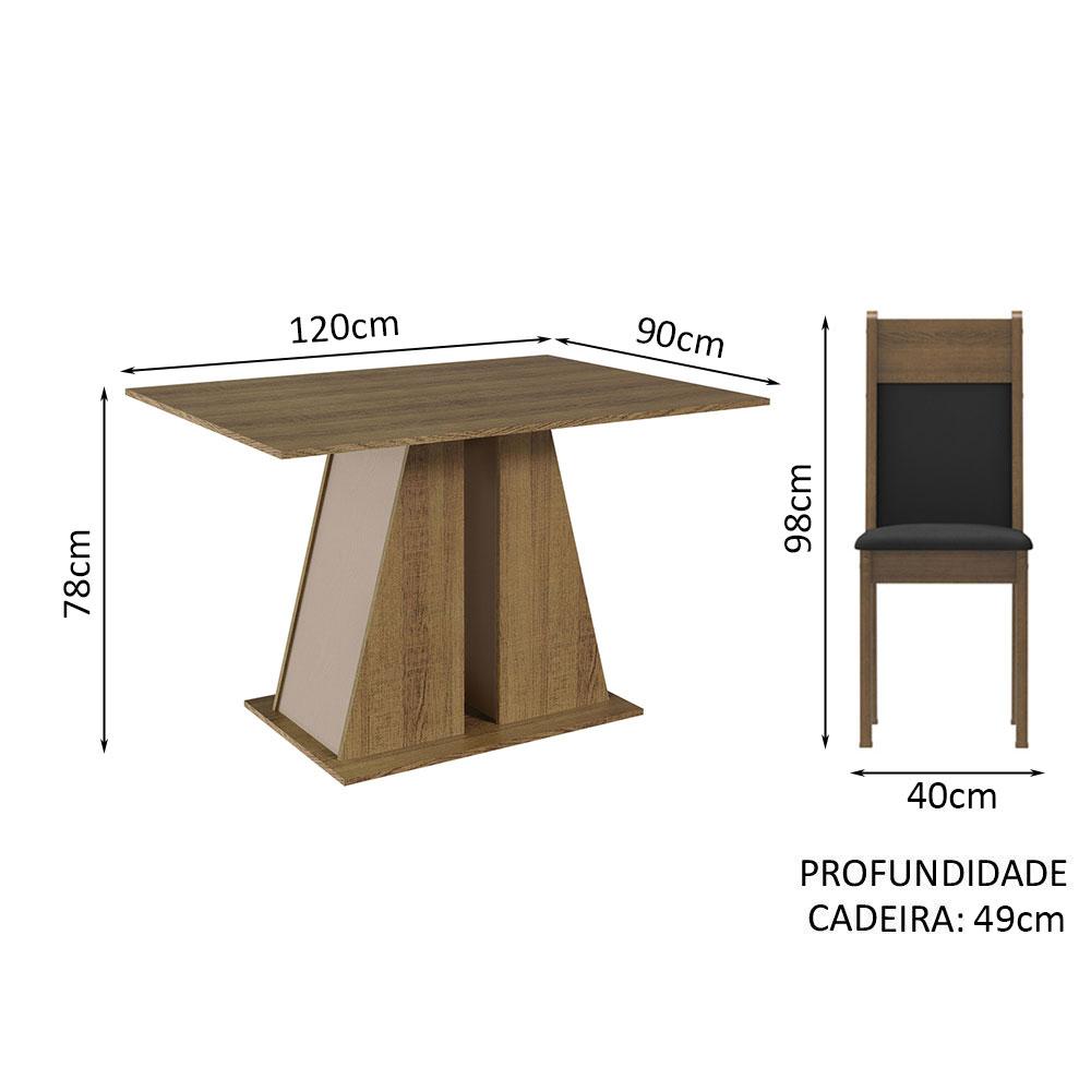 Foto 4 pulgar | Juego de Comedor Madesa con 6 Sillas Cafés