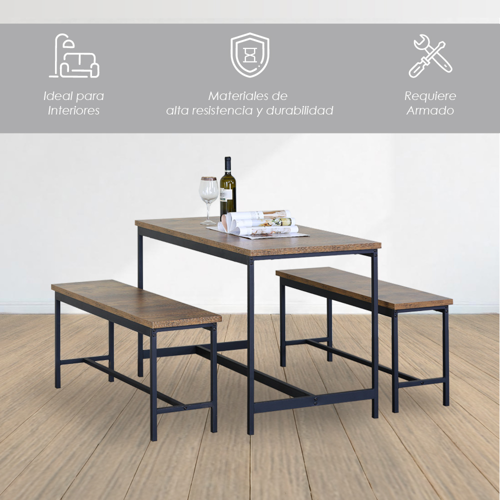 Foto 4 pulgar | Juego de Comedor Ilios Innova 3 Piezas