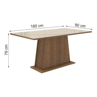 Foto 2 | Mesa Comedor Madesa Rectangular Tablero De Vidrio 5364 Mc