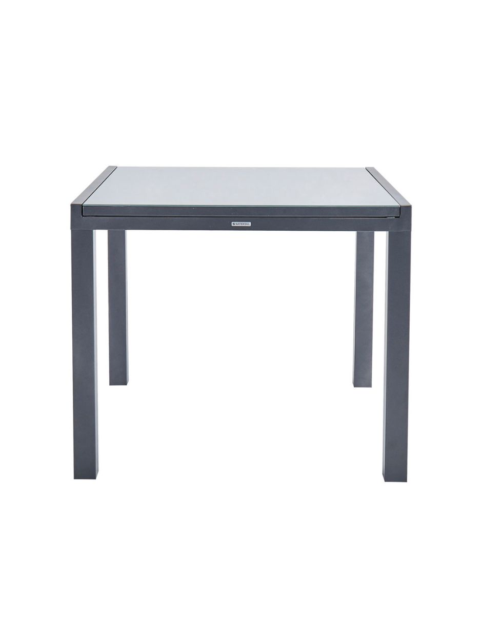 Foto 5 pulgar | Naterial Mesa De Comedor De Aluminio Extensible Apta Para Exterior, Cubierta De Cristal, Modelo Lyra Ii