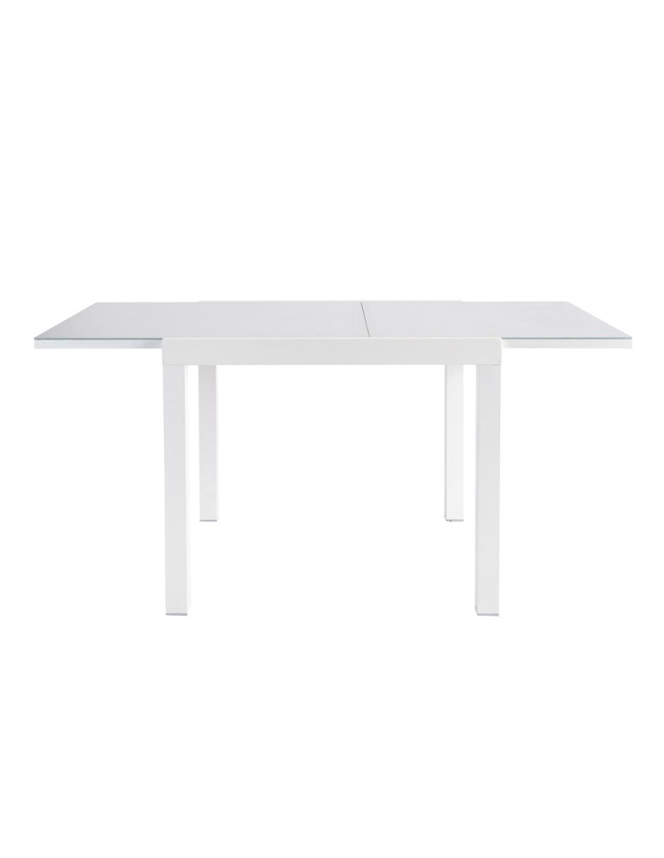Foto 4 pulgar | Naterial Mesa De Comedor De Aluminio Extensible Apta Para Exterior, Cubierta De Cristal, Modelo Lyra Ii