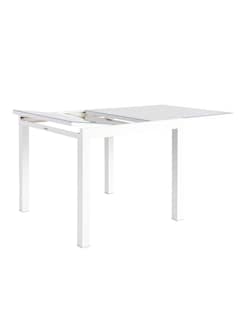 Foto 6 | Naterial Mesa De Comedor De Aluminio Extensible Apta Para Exterior, Cubierta De Cristal, Modelo Lyra Ii