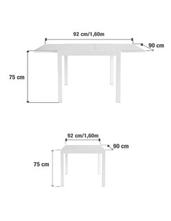 Foto 8 | Naterial Mesa De Comedor De Aluminio Extensible Apta Para Exterior, Cubierta De Cristal, Modelo Lyra Ii