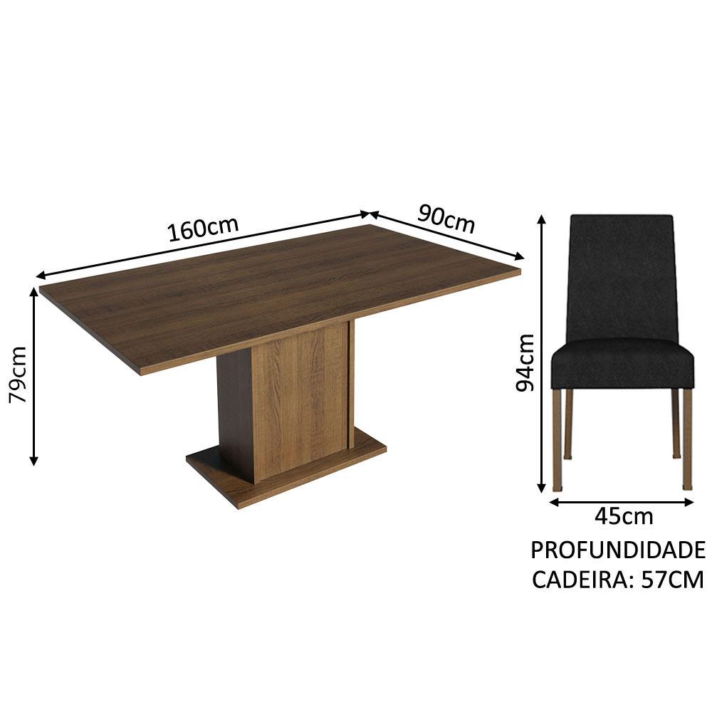 Foto 4 pulgar | Juego De Comedor Con Mesa Y 4 Sillas Madesa Oxford Keila Mn2