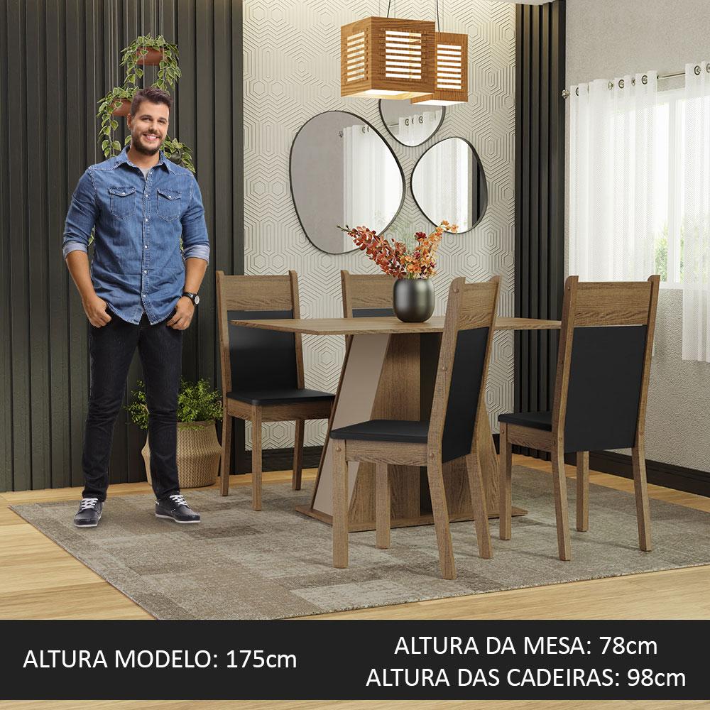 Foto 5 pulgar | Juego De Comedor Con Mesa Y 4 Sillas Madesa Angel Mcn