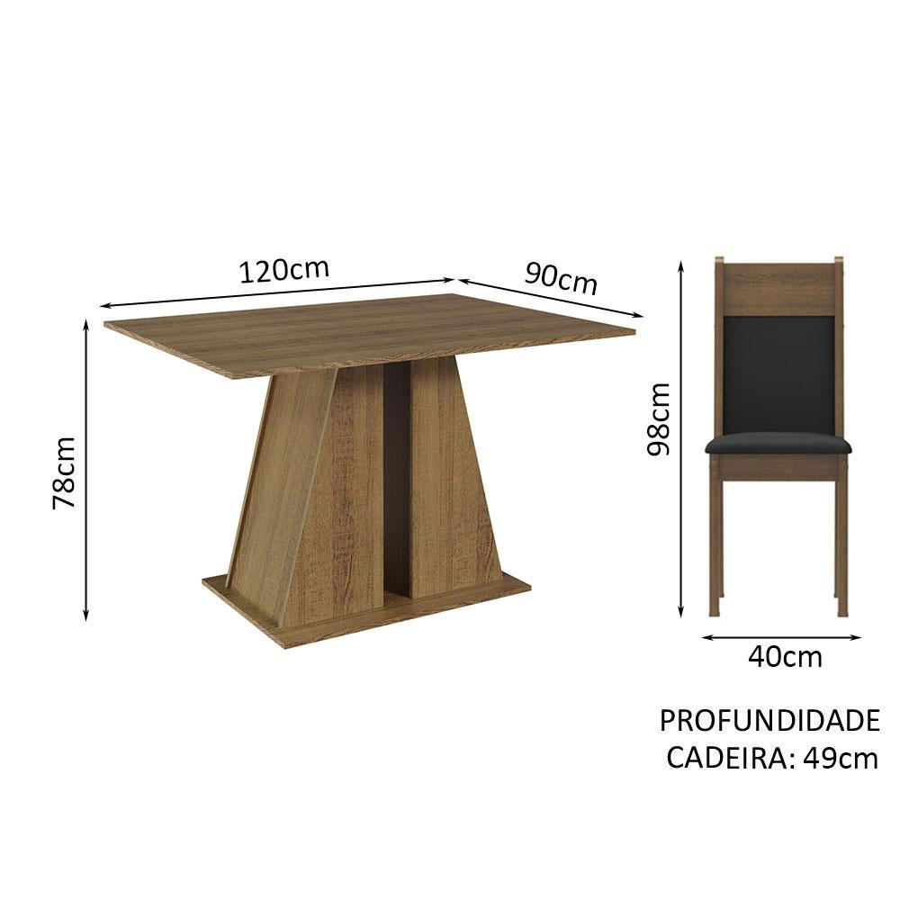 Foto 4 pulgar | Juego De Comedor Con Mesa Y 4 Sillas Madesa Agnes Mn