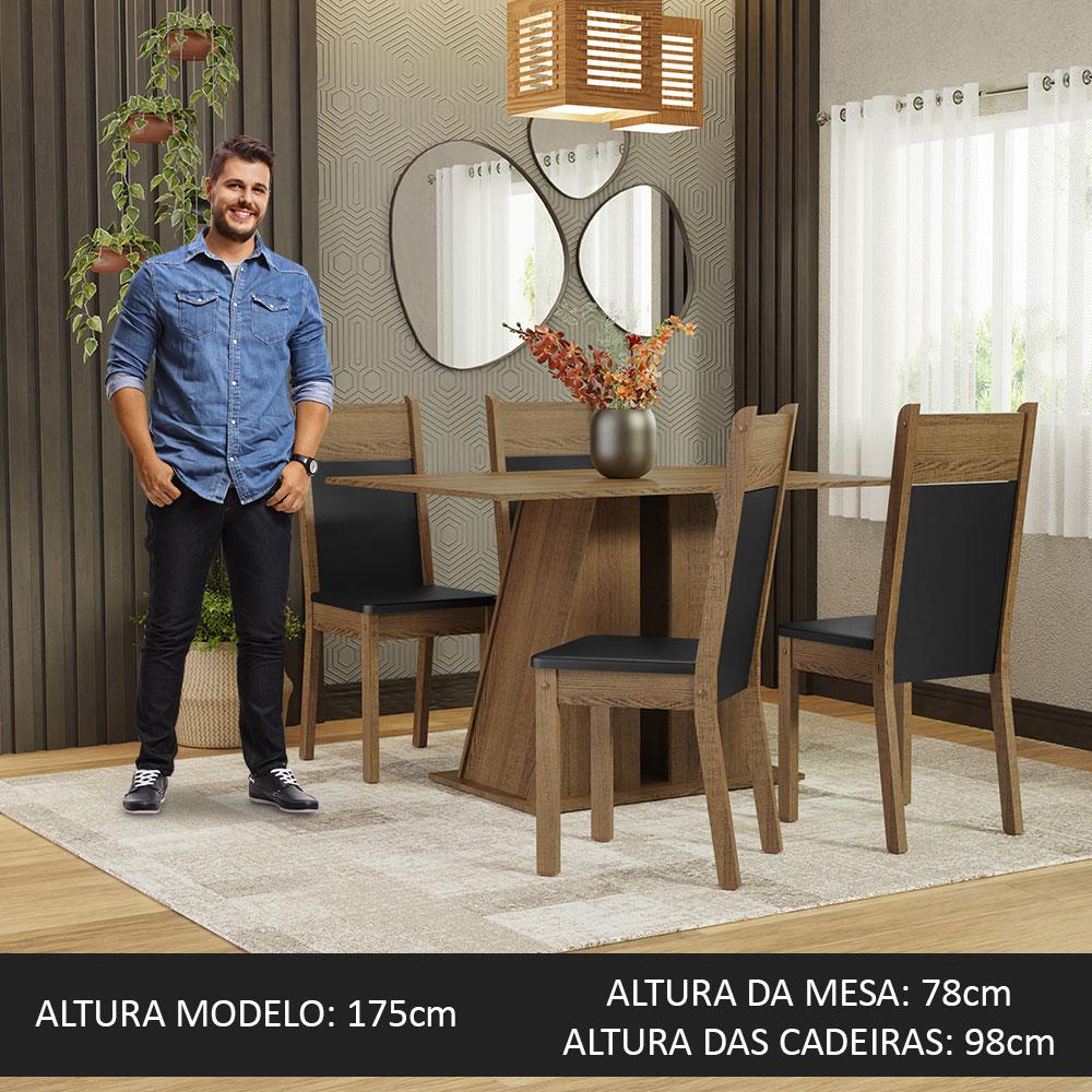 Foto 5 pulgar | Juego De Comedor Con Mesa Y 4 Sillas Madesa Agnes Mn
