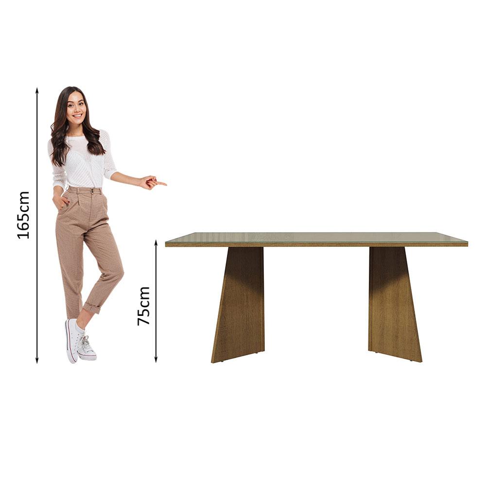 Foto 4 | Mesa De Comedor Rectangular 5388 Color Marrón/negro 1