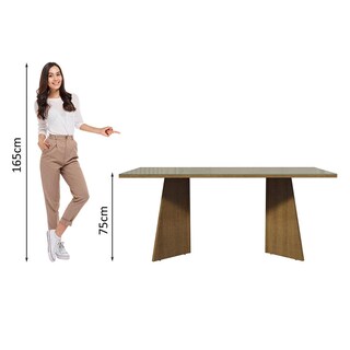Foto 4 | Mesa De Comedor Rectangular 5388 Color Marrón/negro 1