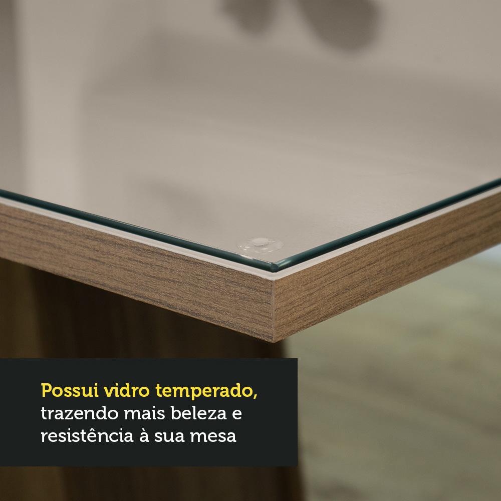 Foto 5 | Mesa De Comedor Rectangular 5388 Color Marrón/negro 1