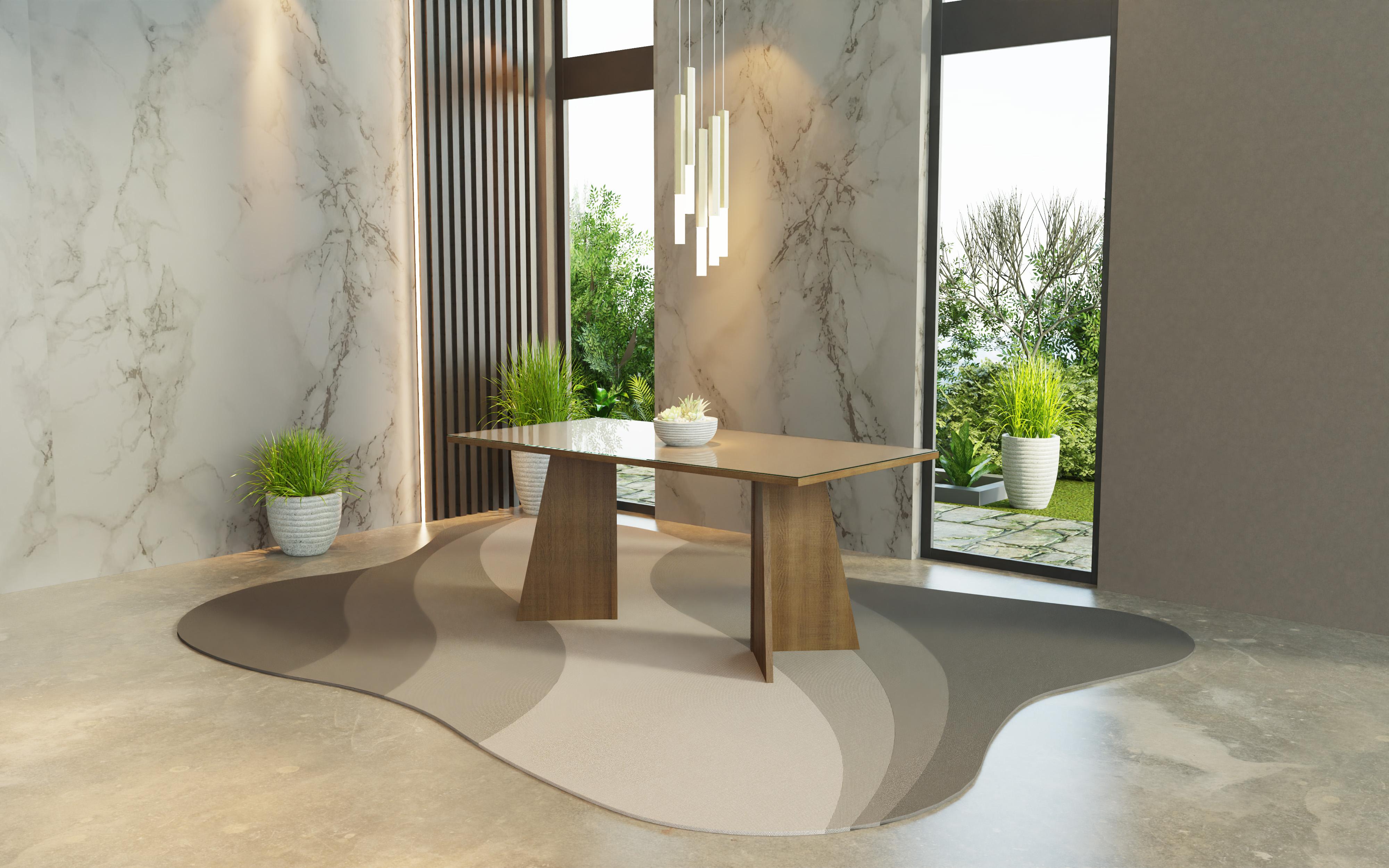 Foto 8 | Mesa De Comedor Rectangular 5388 Color Marrón/negro 1
