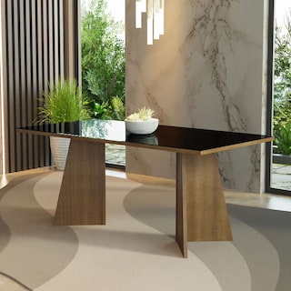 Foto 2 | Mesa De Comedor Rectangular 5388 Color Marrón/negro 1