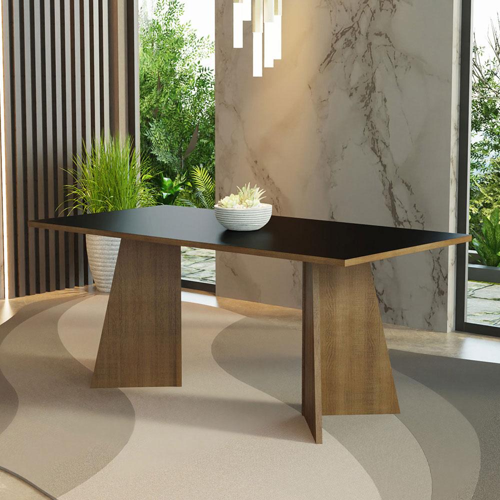 Foto 3 pulgar | Mesa De Comedor Rectangular 5388 Color Marrón/negro