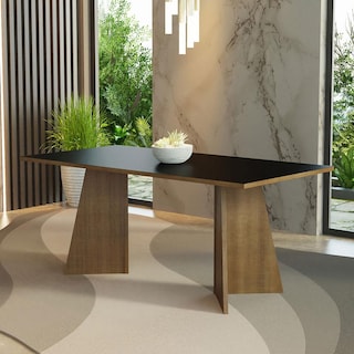 Foto 2 | Mesa De Comedor Rectangular 5388 Color Marrón/negro