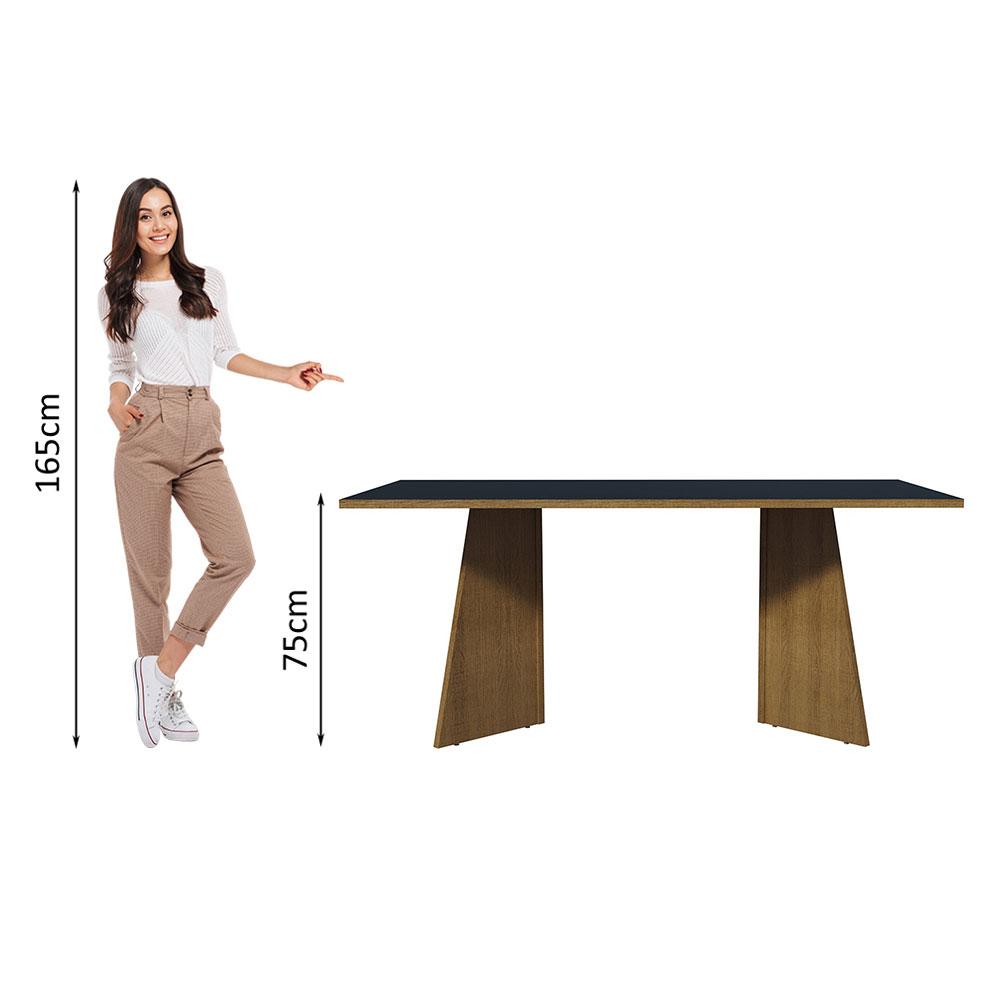Foto 5 pulgar | Mesa De Comedor Rectangular 5388 Color Marrón/negro