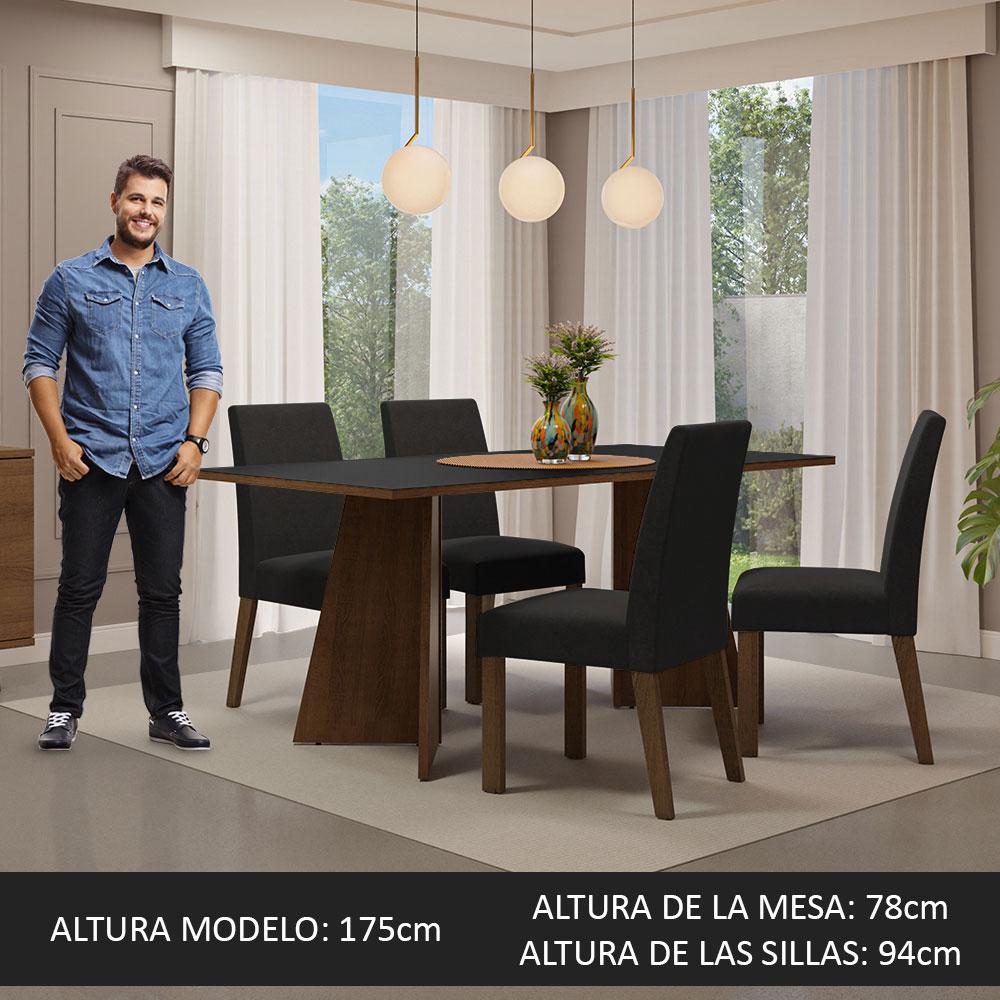 Foto 4 pulgar | Mesa De Comedor Con Mesa Y 4 Sillas April Madesa Mn 01