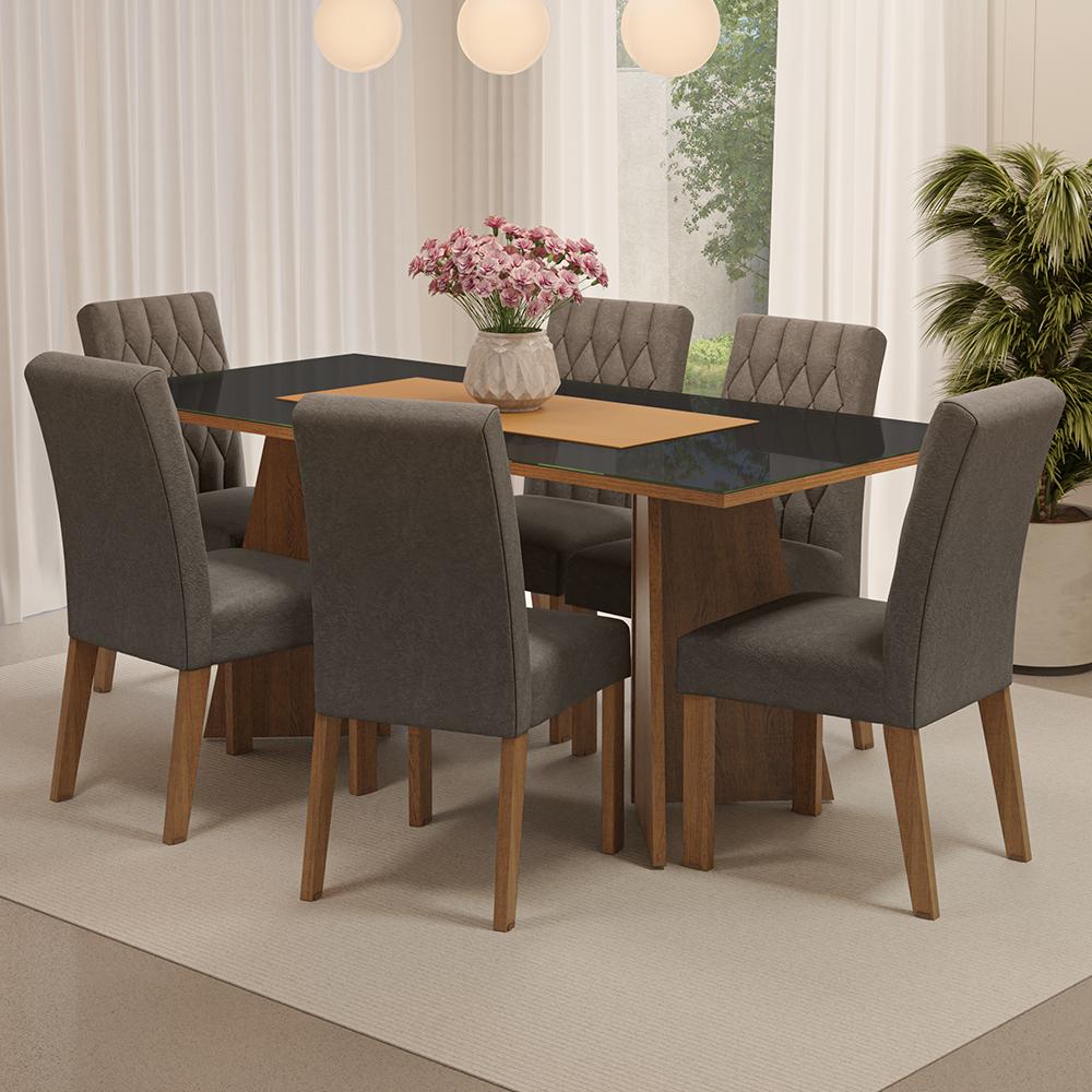 Foto 2 | Mesa De Comedor Con Mesa Y 6 Sillas Marissa Madesa Mg