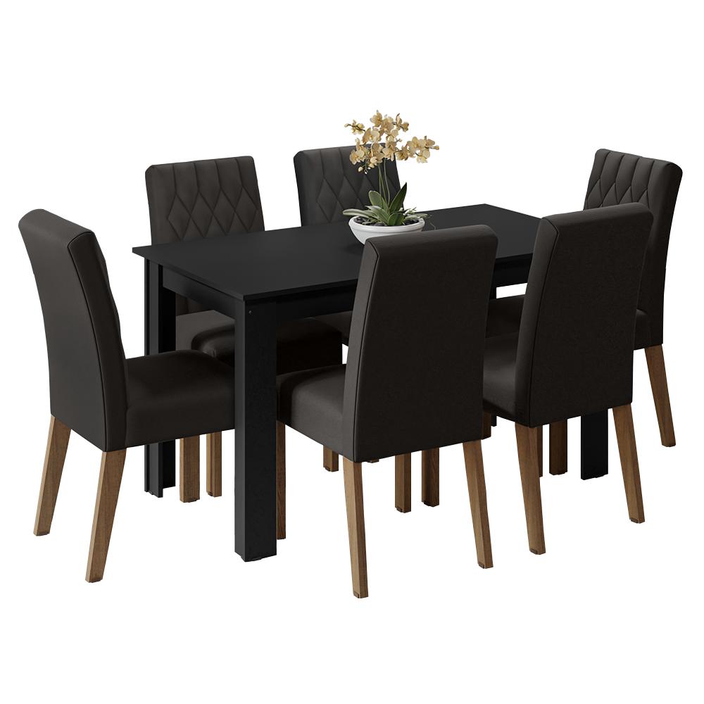 Mesa De Comedor Con Mesa Y 6 Sillas Madesa Allegro Nn 01