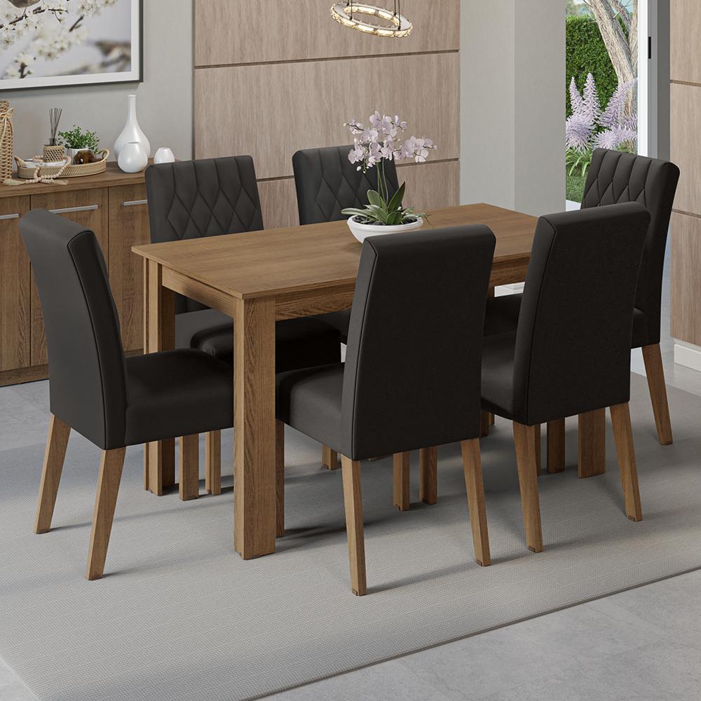 Foto 3 pulgar | Mesa De Comedor Con Mesa Y 6 Sillas Madesa Allegro Mn 01