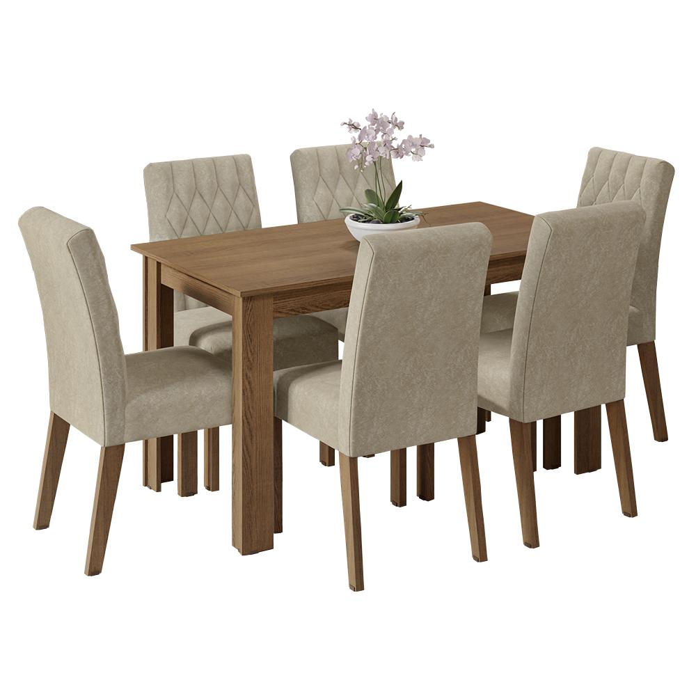 Foto 2 pulgar | Mesa De Comedor Con Mesa Y 6 Sillas Madesa Allegro Mi