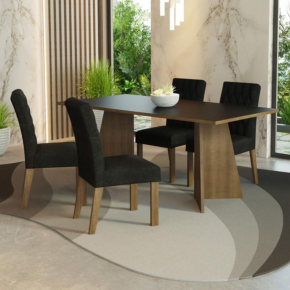 Foto 2 | Mesa De Comedor Con Mesa Y 4 Sillas Ruby Madesa Mn 01