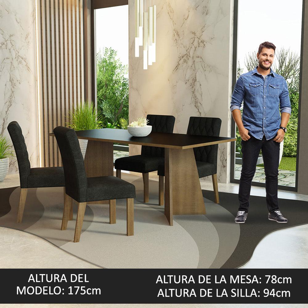 Foto 4 pulgar | Mesa De Comedor Con Mesa Y 4 Sillas Ruby Madesa Mn 01