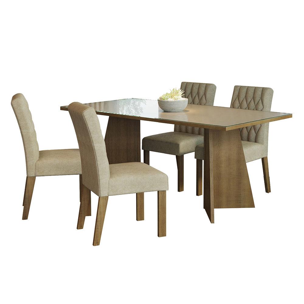 Foto 1 | Mesa De Comedor Con Mesa Y 4 Sillas Harper Madesa Mc