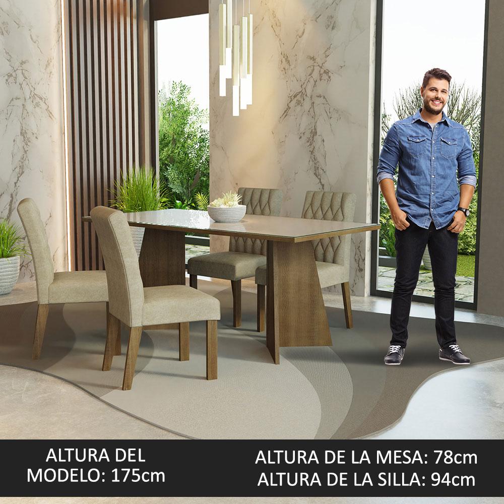 Foto 4 pulgar | Mesa De Comedor Con Mesa Y 4 Sillas Harper Madesa Mc