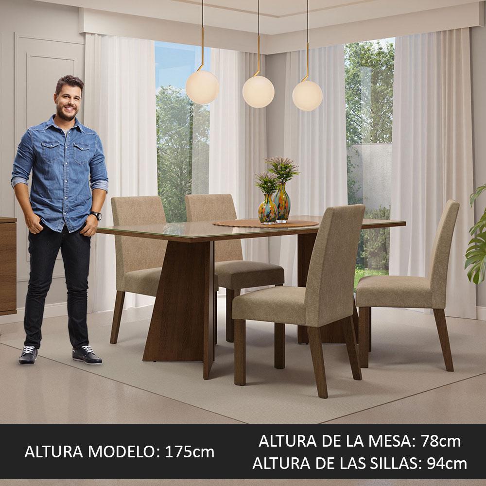 Foto 4 pulgar | Mesa De Comedor Con Mesa Y 4 Sillas Taylor Madesa Mc