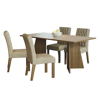 Foto 1 | Mesa De Comedor Con Mesa Y 4 Sillas Ruby Madesa Mc
