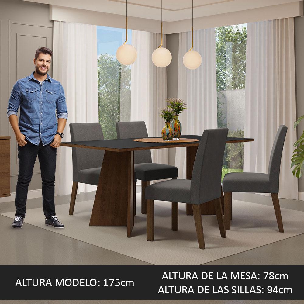 Foto 4 pulgar | Mesa De Comedor Con Mesa Y 4 Sillas April Madesa Mn