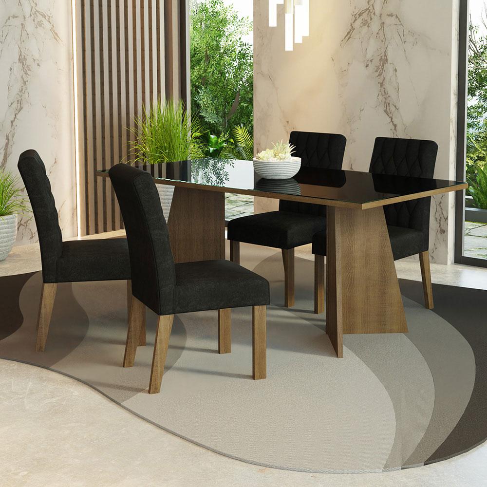 Foto 2 | Mesa De Comedor Con Mesa Y 4 Sillas Harper Madesa Mn
