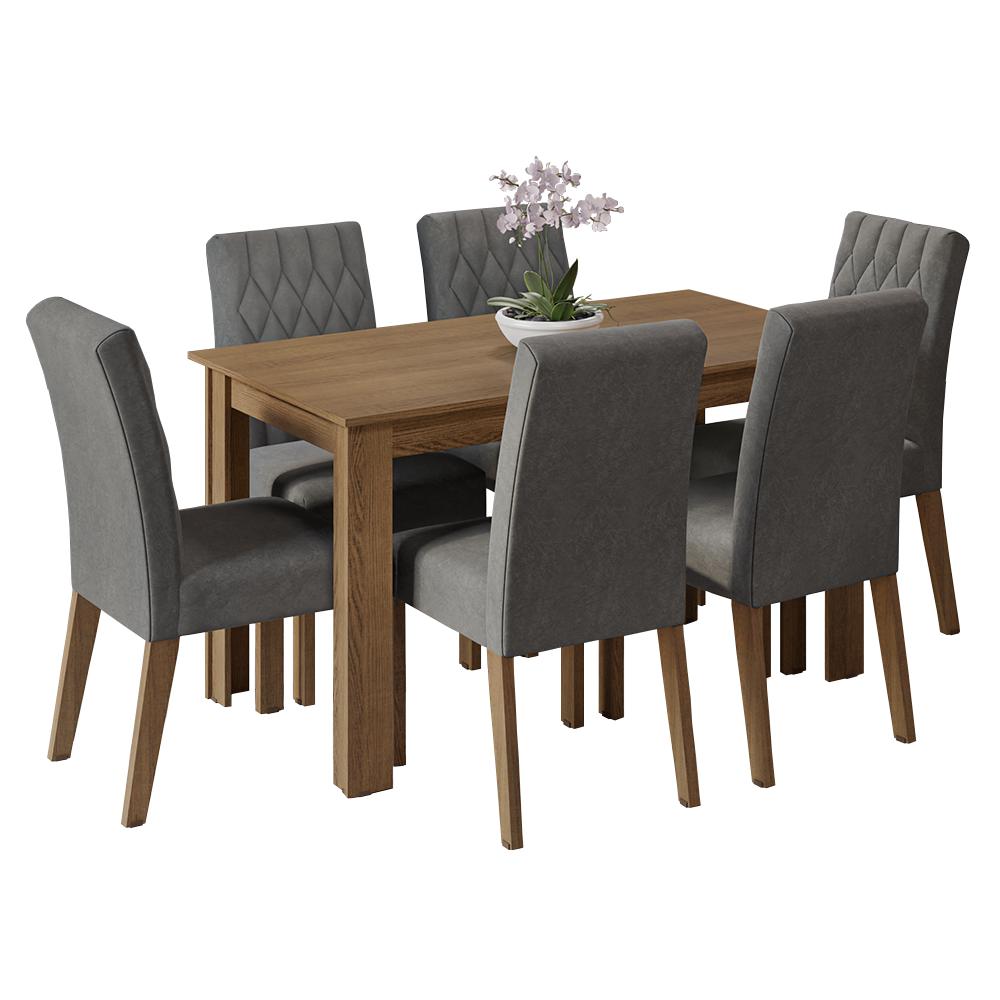 Foto 2 pulgar | Mesa De Comedor Con Mesa Y 6 Sillas Madesa Allegro Mg