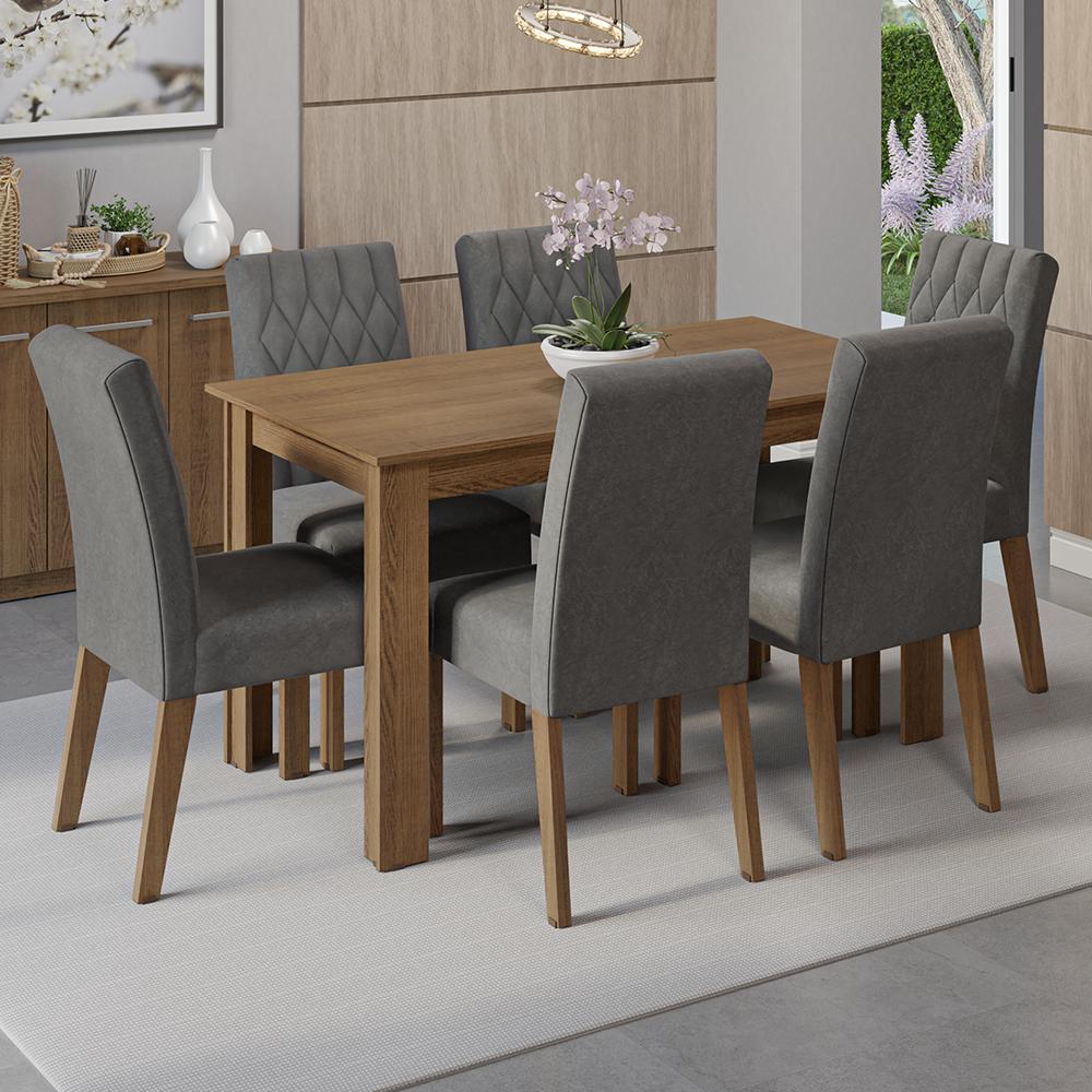 Foto 3 pulgar | Mesa De Comedor Con Mesa Y 6 Sillas Madesa Allegro Mg