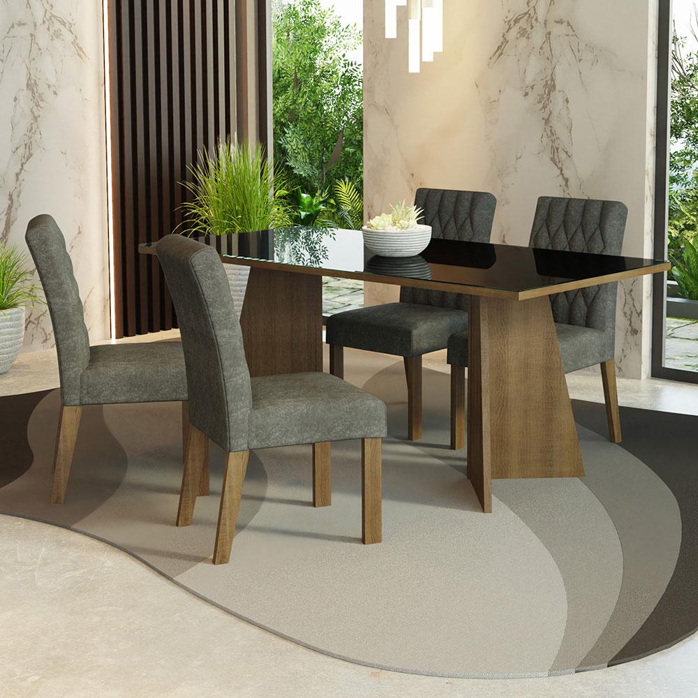 Foto 2 | Mesa De Comedor Con Mesa Y 4 Sillas Harper Madesa Mg