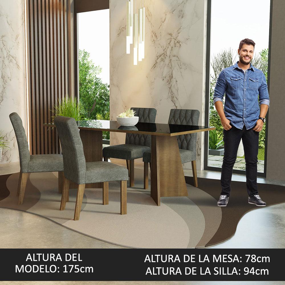 Foto 4 pulgar | Mesa De Comedor Con Mesa Y 4 Sillas Harper Madesa Mg
