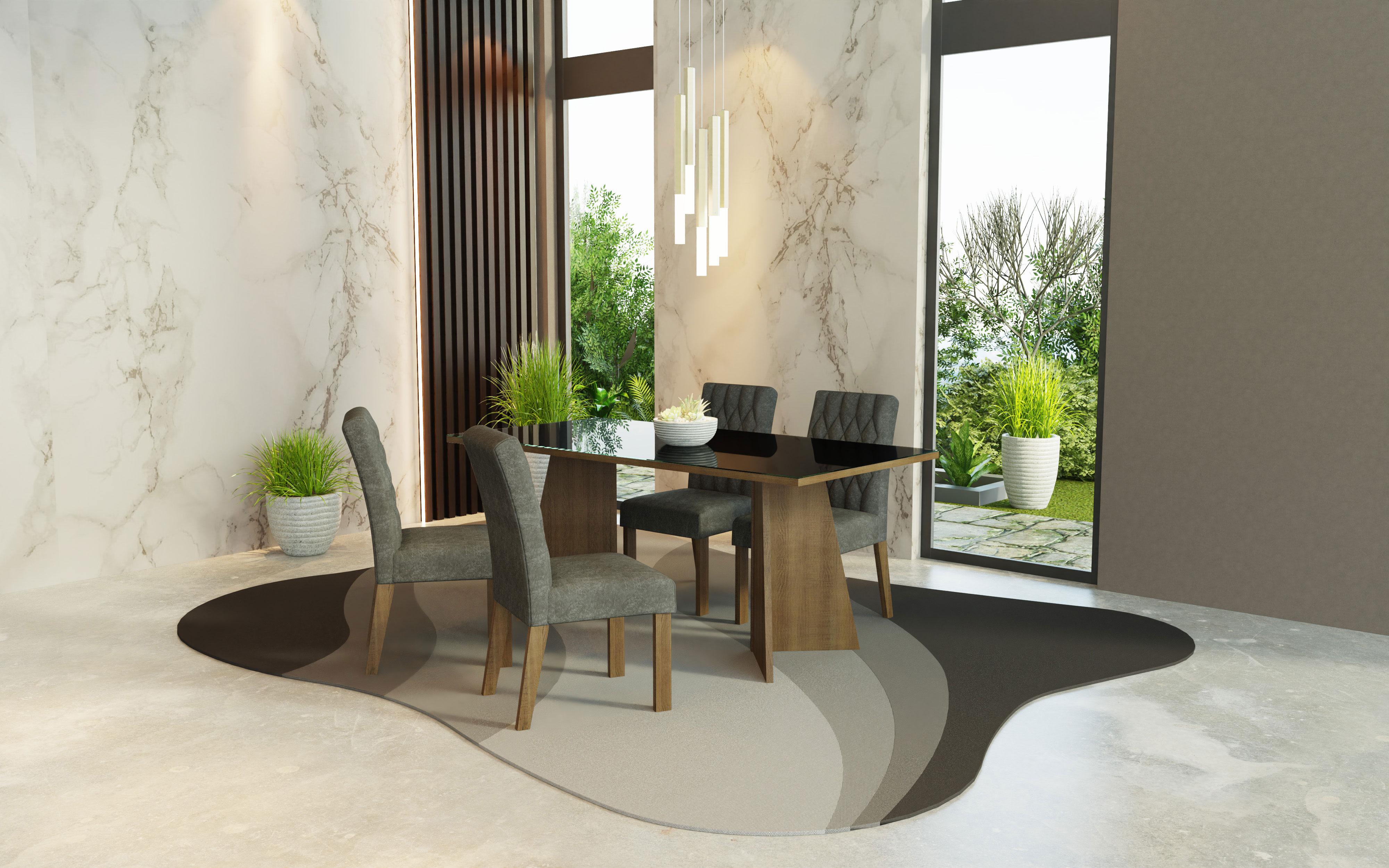 Foto 7 | Mesa De Comedor Con Mesa Y 4 Sillas Harper Madesa Mg